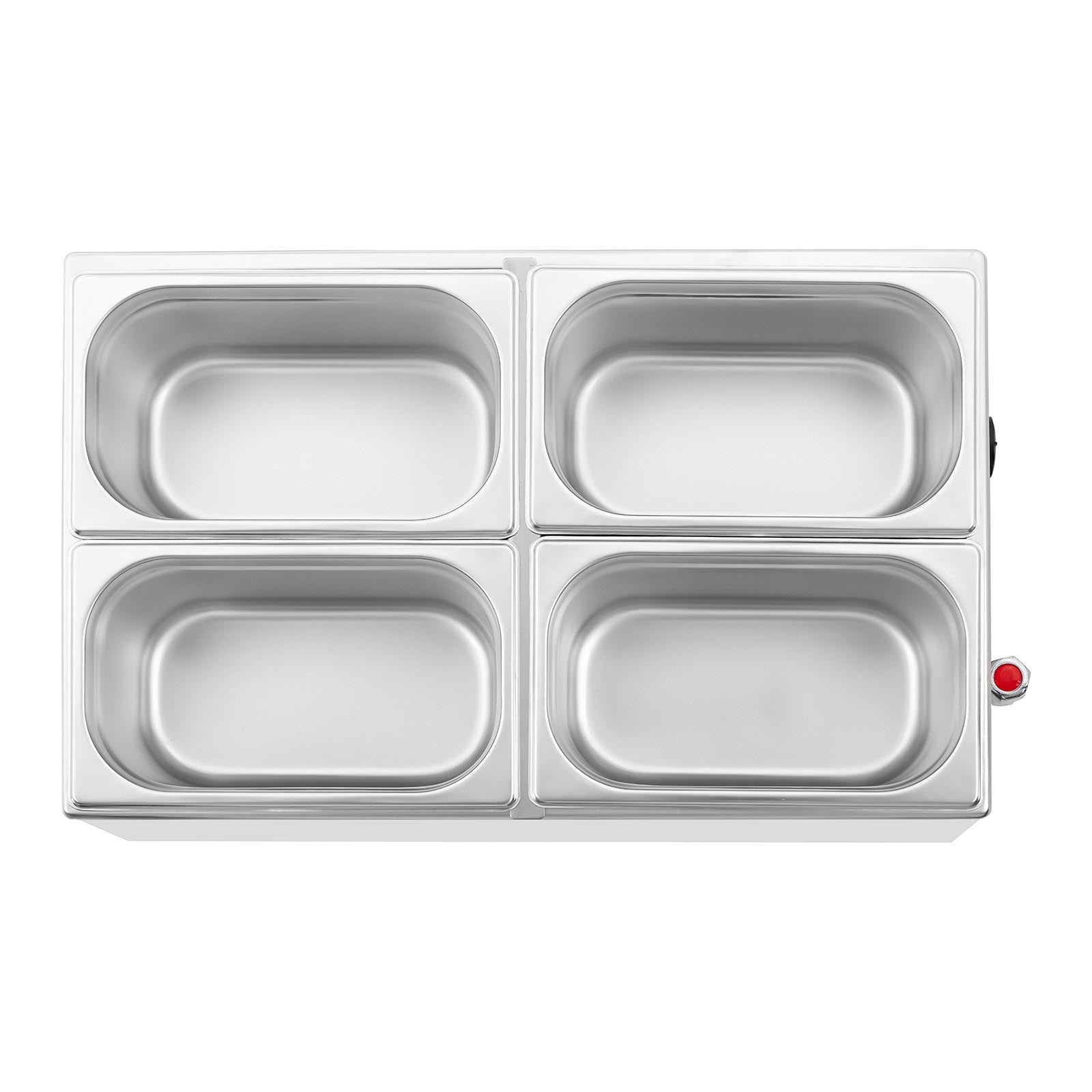 Bain-marie chauffe-plat bain-marie bain-marie professionnel 600 watts 4 x GN 1/4 robinet de vidange  14_0004220 - Mathon - 5