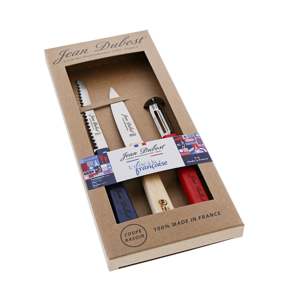 Set de 3 pièces office, éplucheur et couteau Jean Dubost - Mathon