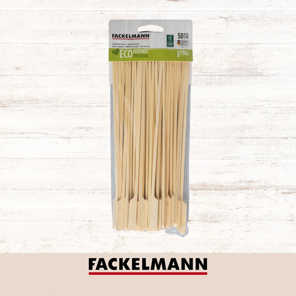 Lot de 50 pics à brochettes en bois 25 cm  Basic Fackelmann - Mathon - 7