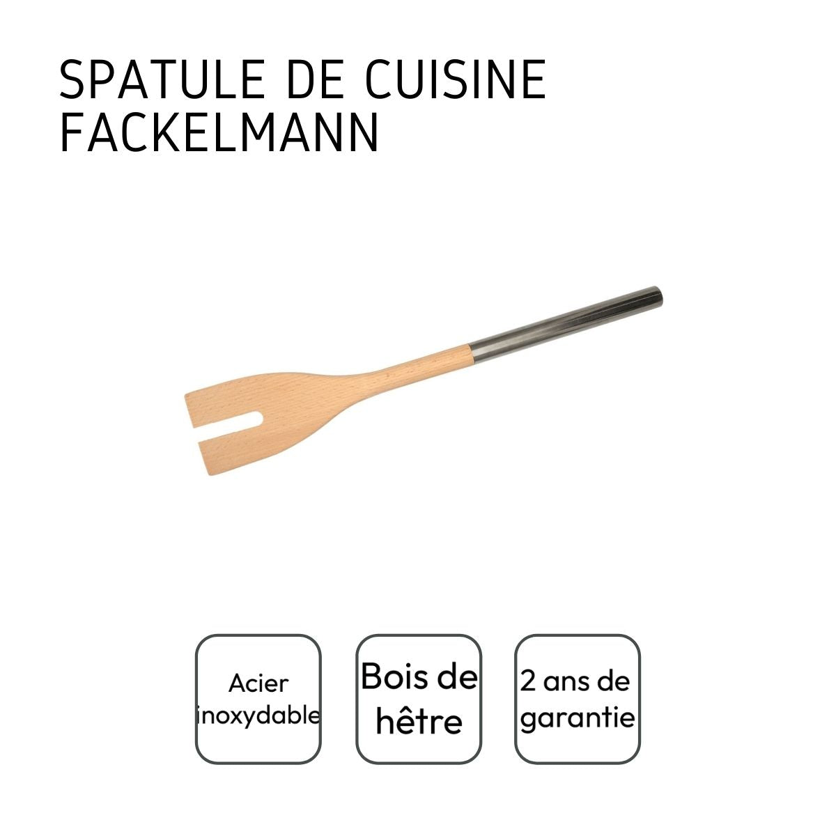 Fourchette à salade verte en bois 34 cm  Boissellerie Fackelmann - Mathon - 4