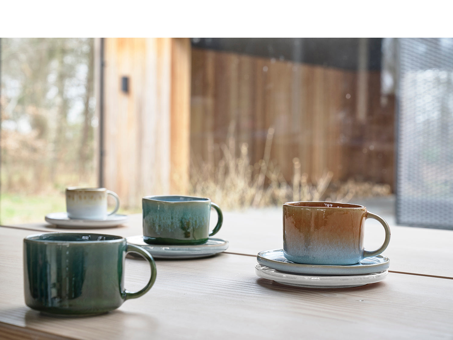 Set de 2 tasses espresso STYLES en grès Crème/Sabre Villa Collection - Mathon - 10