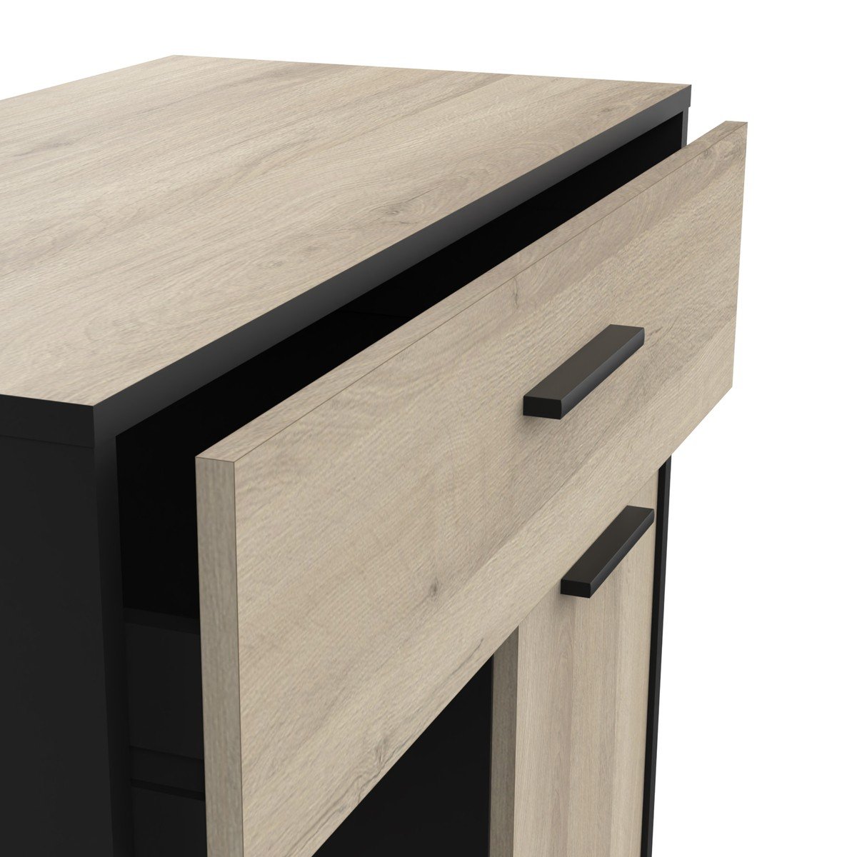 Desserte micro-ondes 1 tiroir, 1 porte et 2 niches H90,3 cm - MINT Calicosy - Mathon - 6