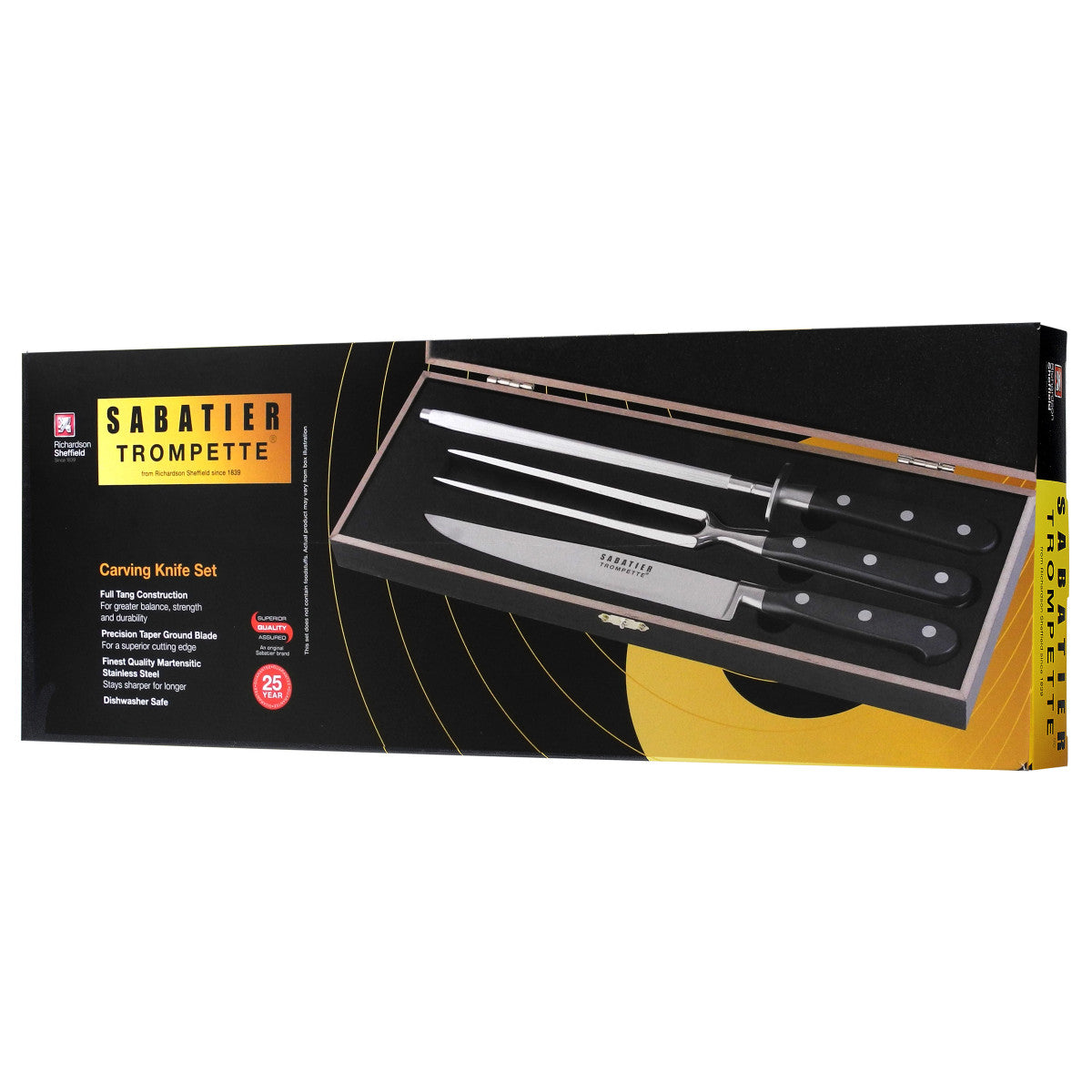 Sabatier Trompette - Coffret bois de 3 pièces à découper Richardson Sheffield - Mathon - 6