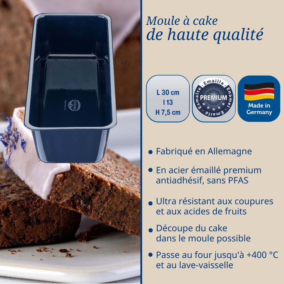 Ensemble de 2 Moules à cake 30 cm Dr Oetker Back Liebe Dr. Oetker - Mathon - 3