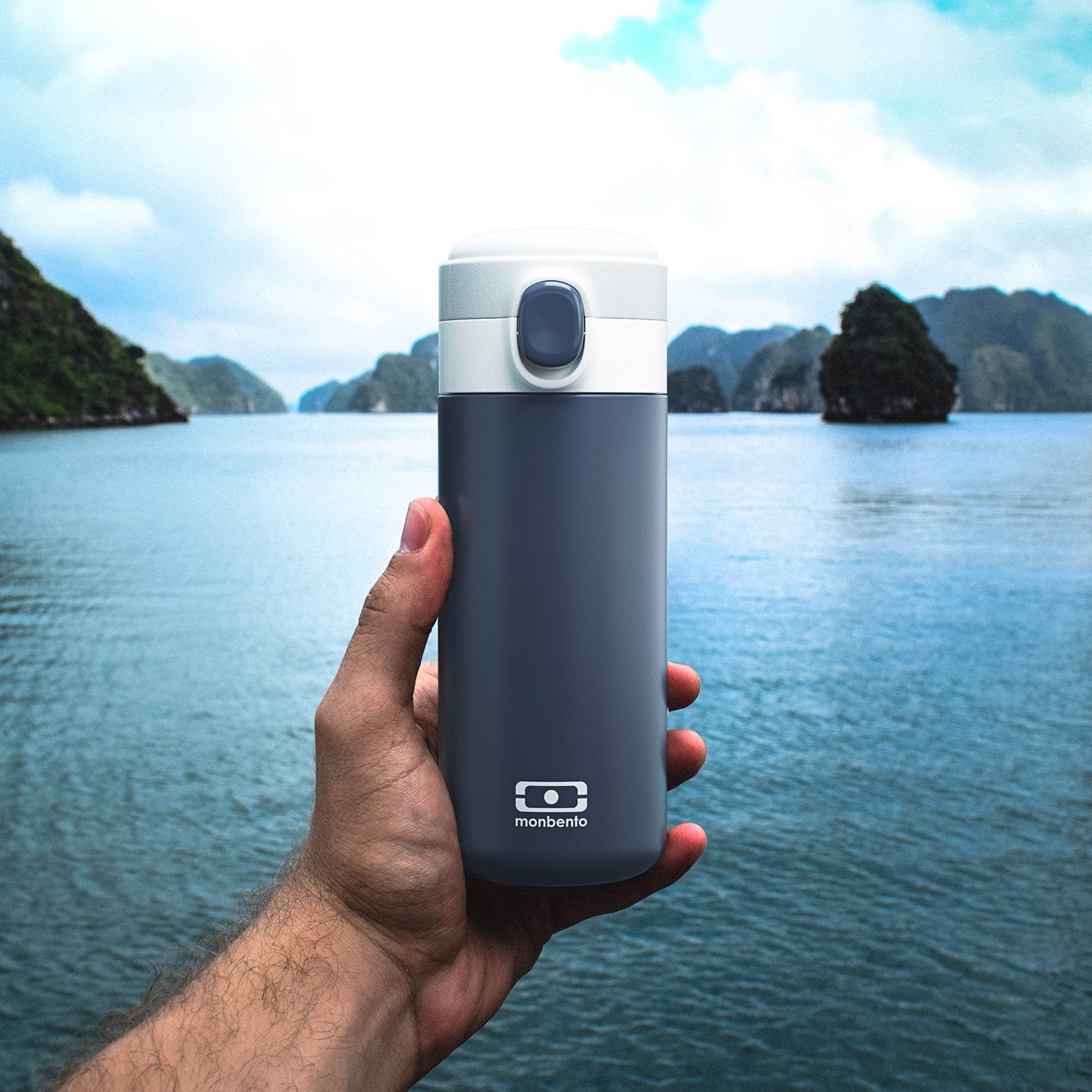 Gourde isotherme à bec verseur Pop 360ml Bleu Infinity Monbento - Mathon - 5