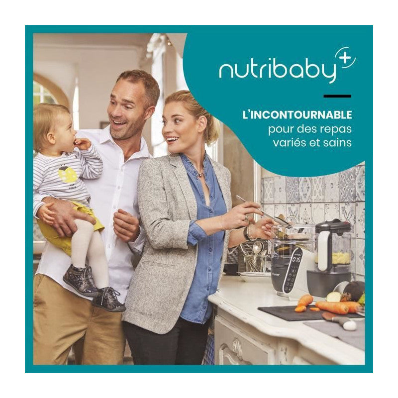 Babymoov Robot Cuisine Bebe Nutribaby + Industrial Grey Babymoov - Mathon - 2