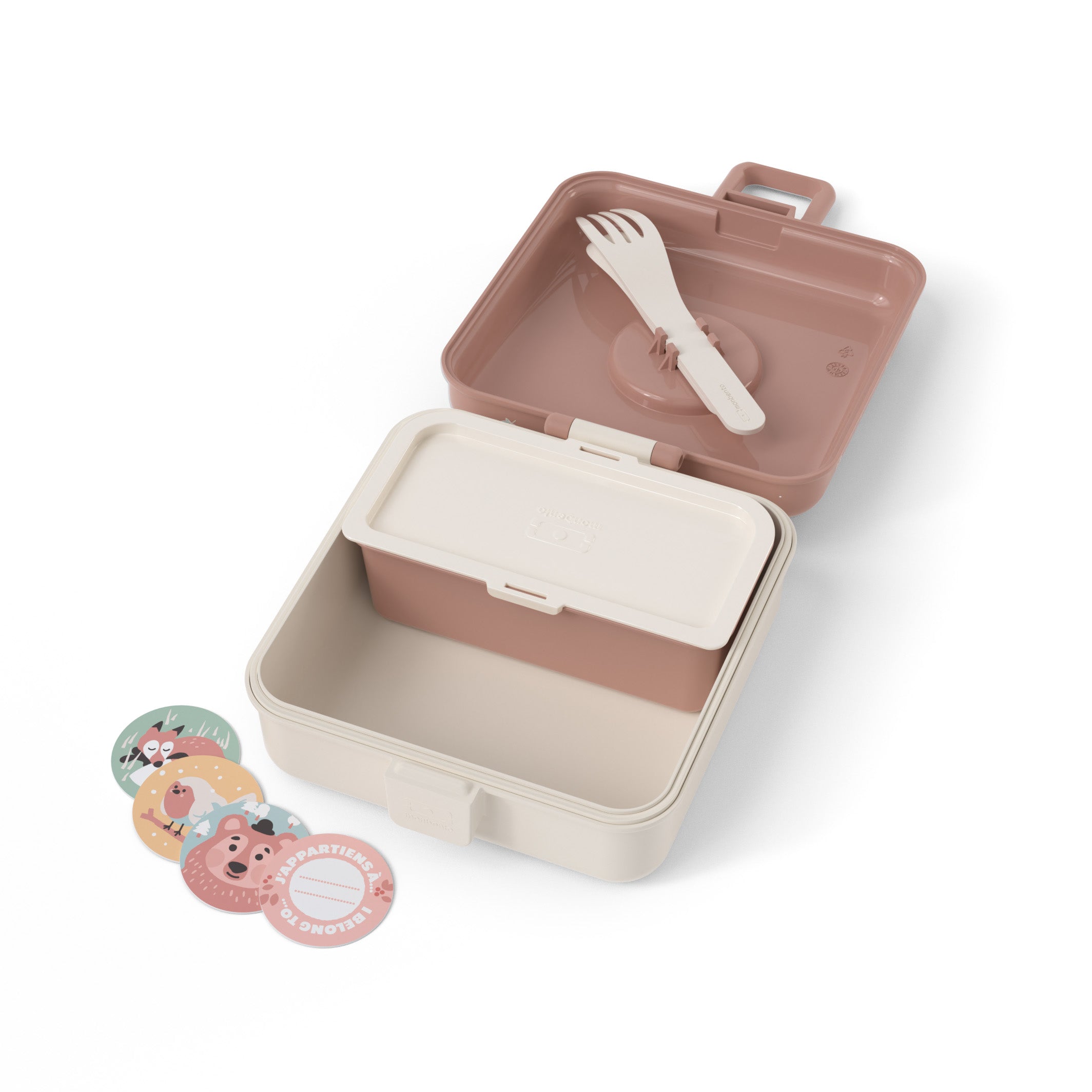 Boîte à sandwich enfant Snacky 850ml cannelle Fox Monbento - Mathon - 3