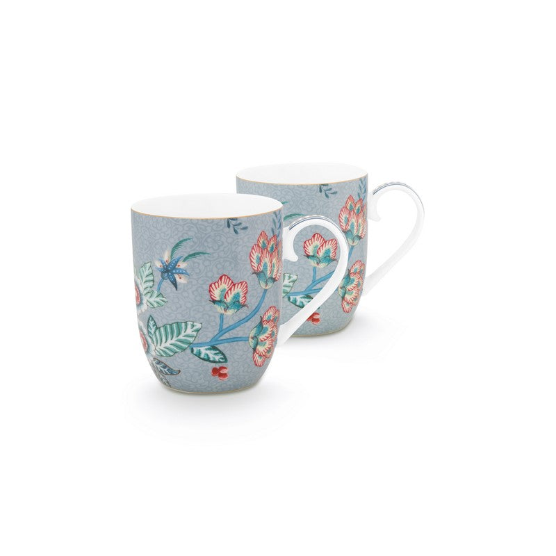 Coffret 2 Petit mug Flower Festival Bleu clair 145ml Pip Studio - Mathon