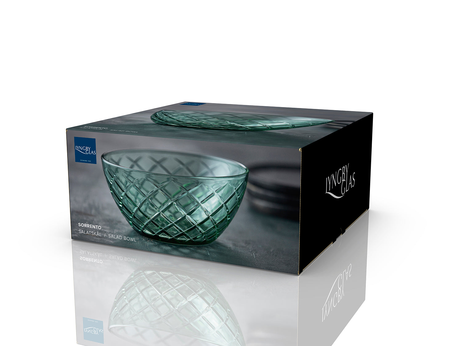 Saladier SORRENTO en verre Vert Lyngby Glas - Mathon - 3