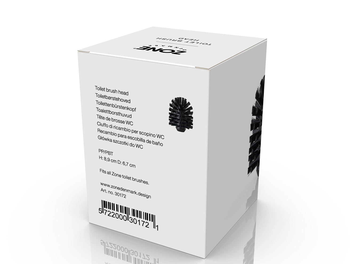 Tête de brosse WC  en polypropylène Noir Zone Denmark - Mathon - 3