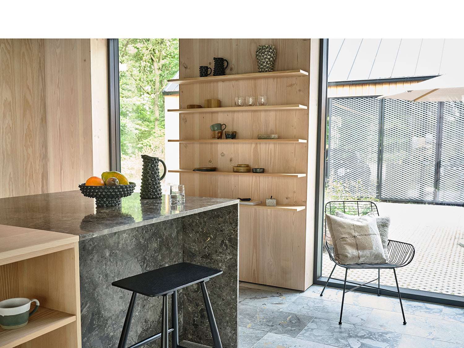 Set de 2 assiettes plate FJORD en porcelaine Noir métallisé Villa Collection - Mathon - 8