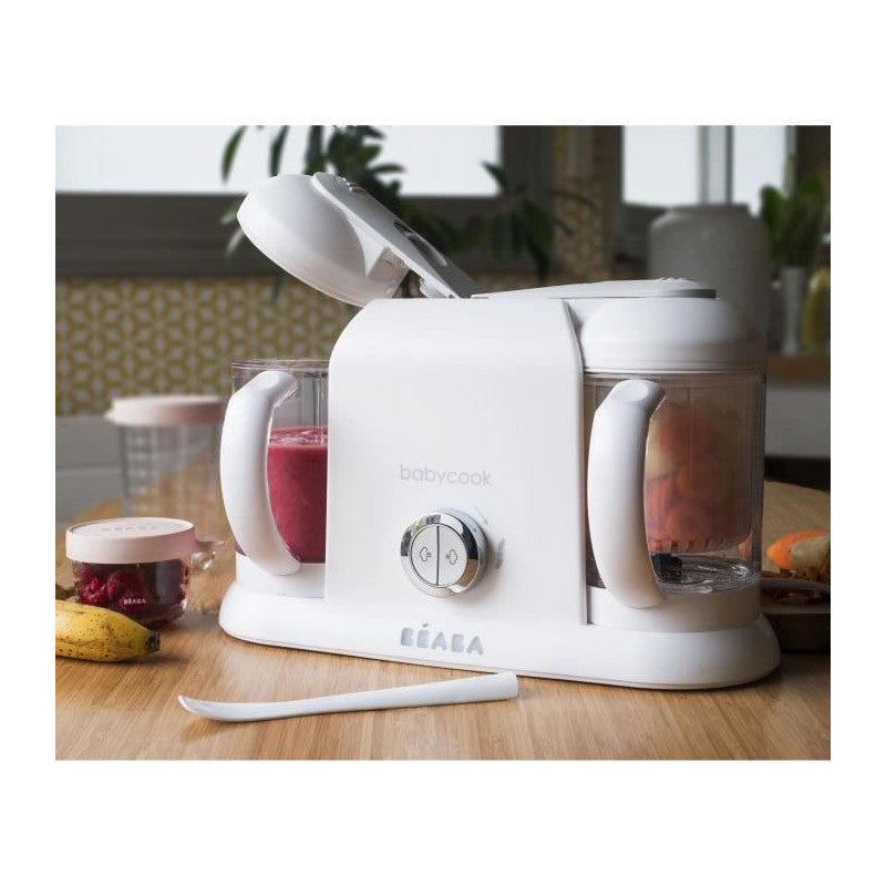 Beaba, Babycook Duo, Robot Bebe 4 En 1, Cuiseur, Mixeur, Contenance Xxl 2200 Ml - Blanc Beaba - Mathon - 4