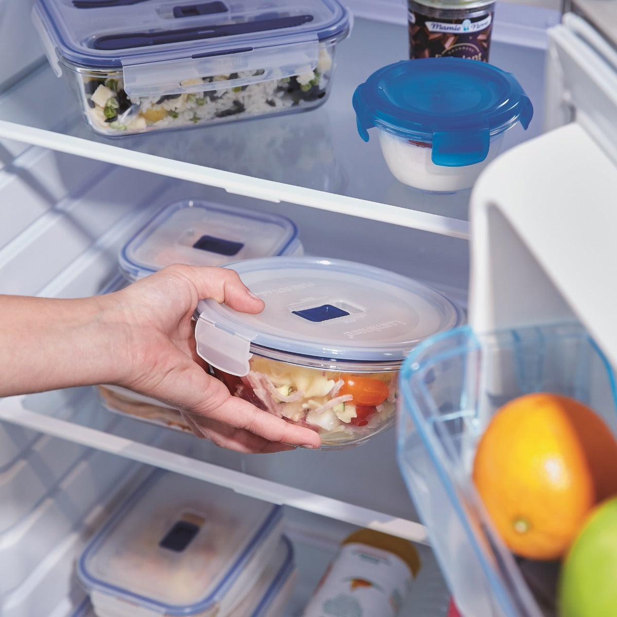 Lot de 3 boites Pure Box Active - Rond - Verre trempé - Hermétique et Extra résistant - 92 + 67 + 42 cl Luminarc - Mathon - 5