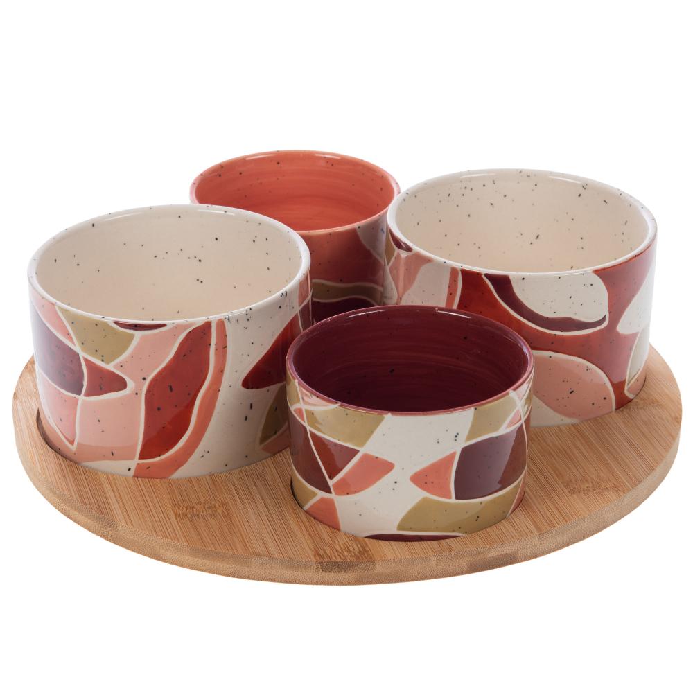 Plateau apéritif 4 bols Elena Amadeus - Mathon - 2