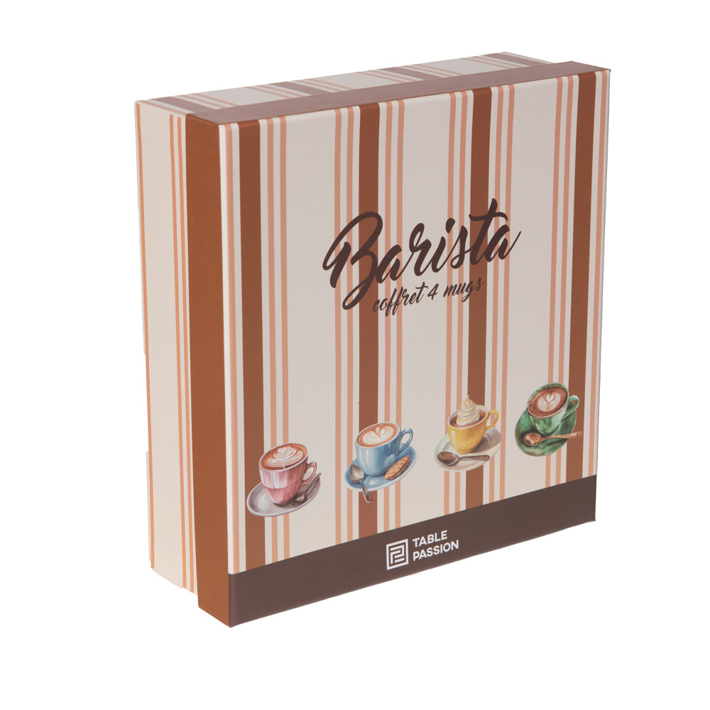 Coffret de 4 mugs Barista 35 cl Table passion - Mathon - 2