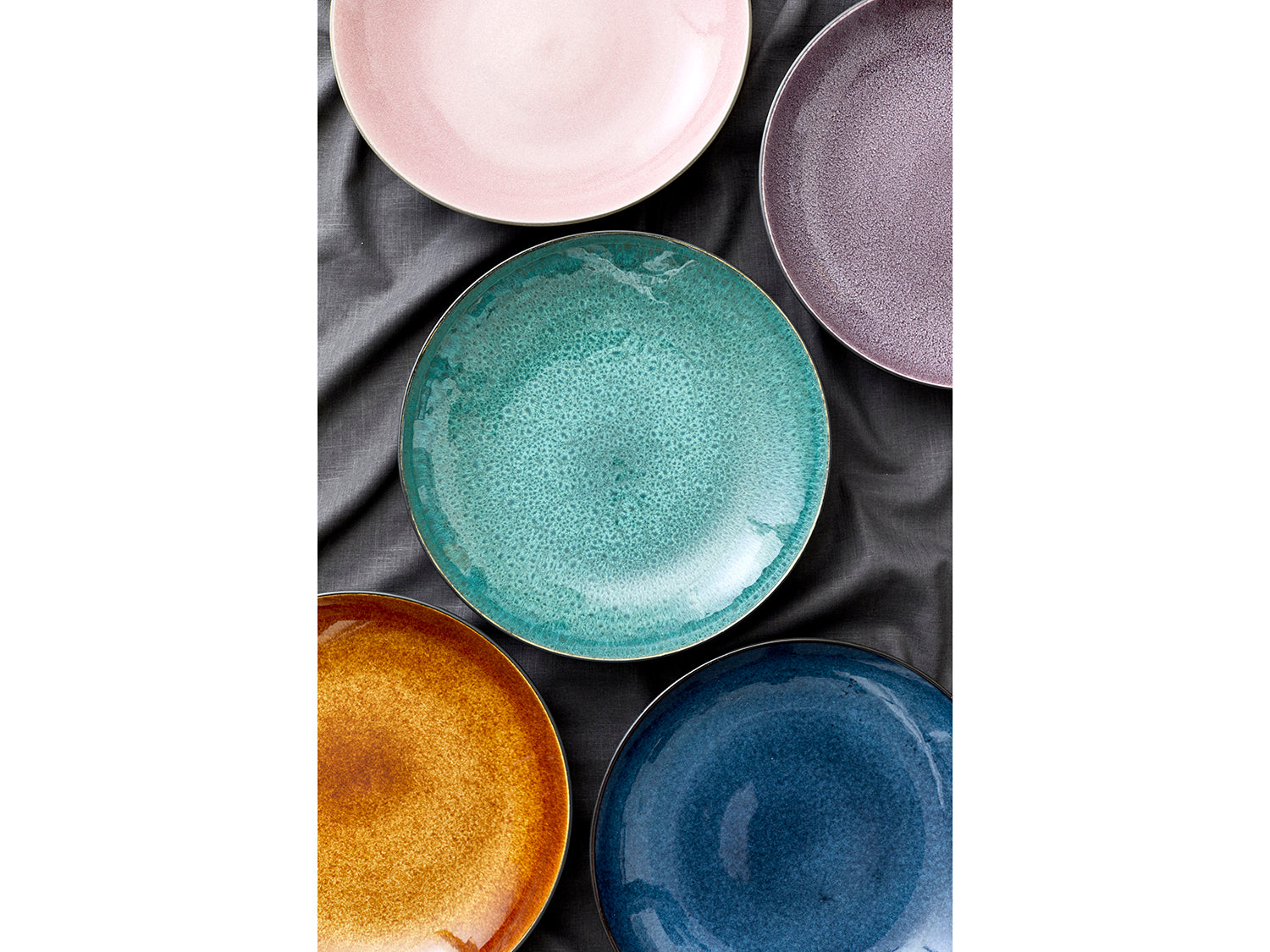 Plat de service rond GASTRO 40cm en grès émaillé Noir/Ambre Bitz - Mathon - 7