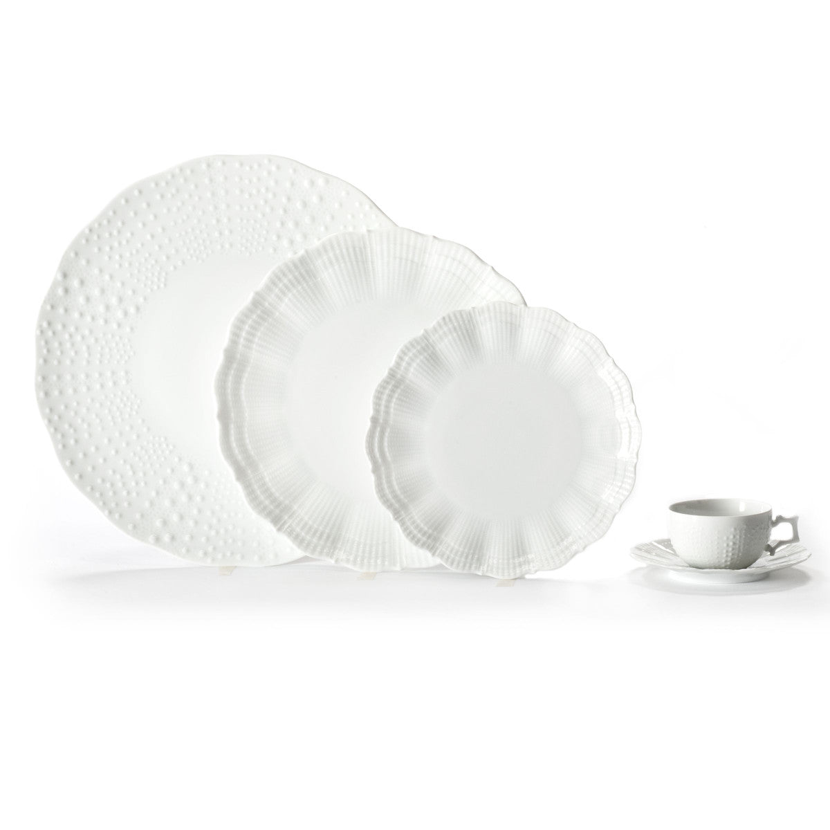 Corail Blanc - Assiette creuse 19 cm (lot de 6) Médard de Noblat - Mathon - 2