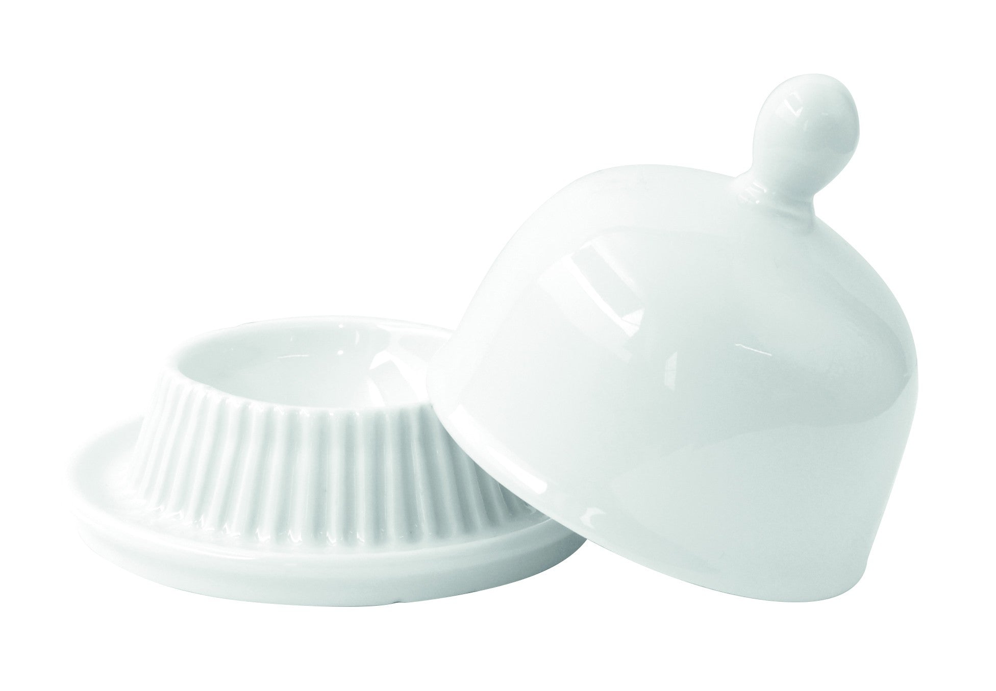 4Pcs - Mini cloche en porcelaine blanc   H80mm FirstPack - Mathon