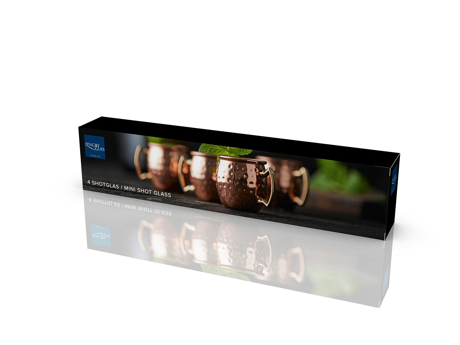Set de 4  verres à shot  8cl en cuivre et acier Kobber/Stål Lyngby Glas - Mathon - 3