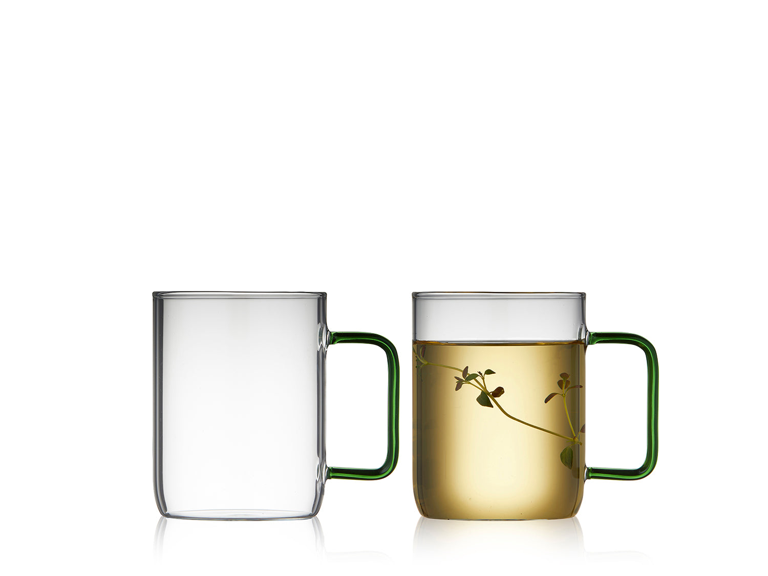 Set de 2 mugs TORINO en verre Vert Lyngby Glas - Mathon - 1