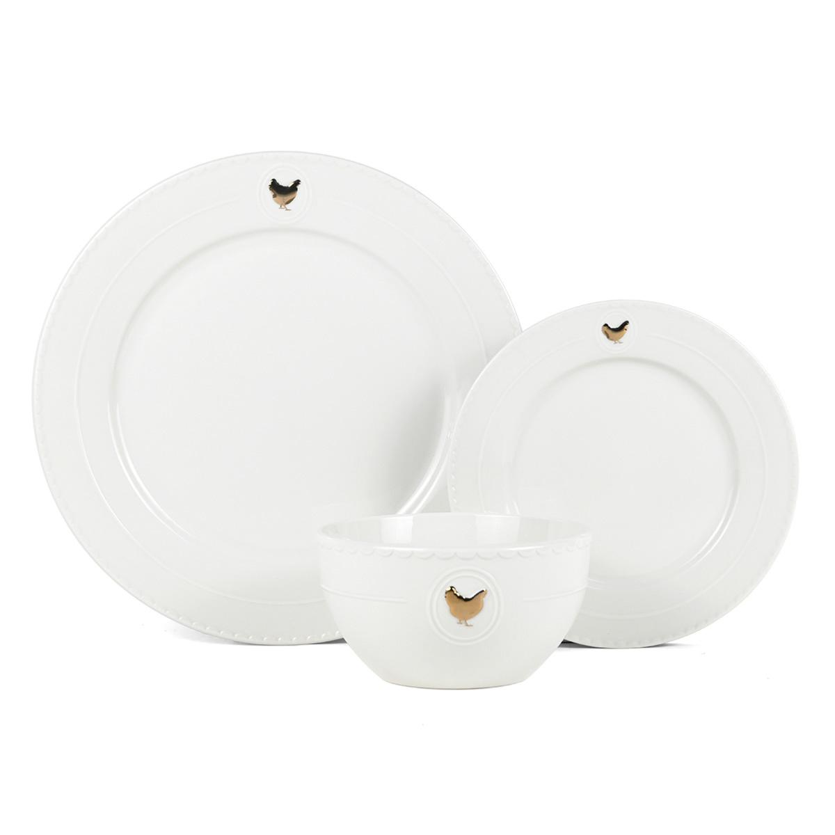 Service 18 pièces blanc et or - "Gallus" Laguiole Cuisson - Mathon - 1