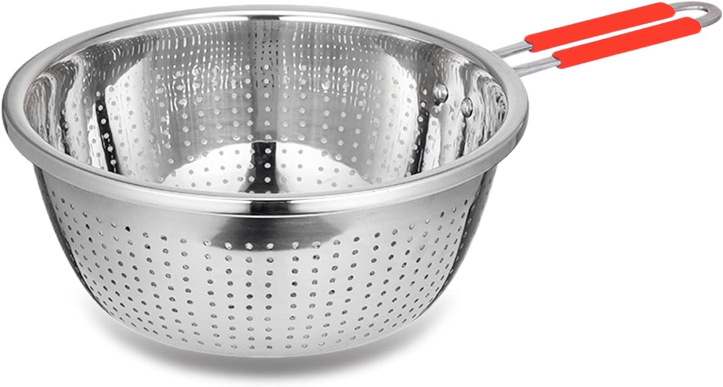Passoire de 25 cm avec Longue Poignée rouge Vendos85 - Mathon