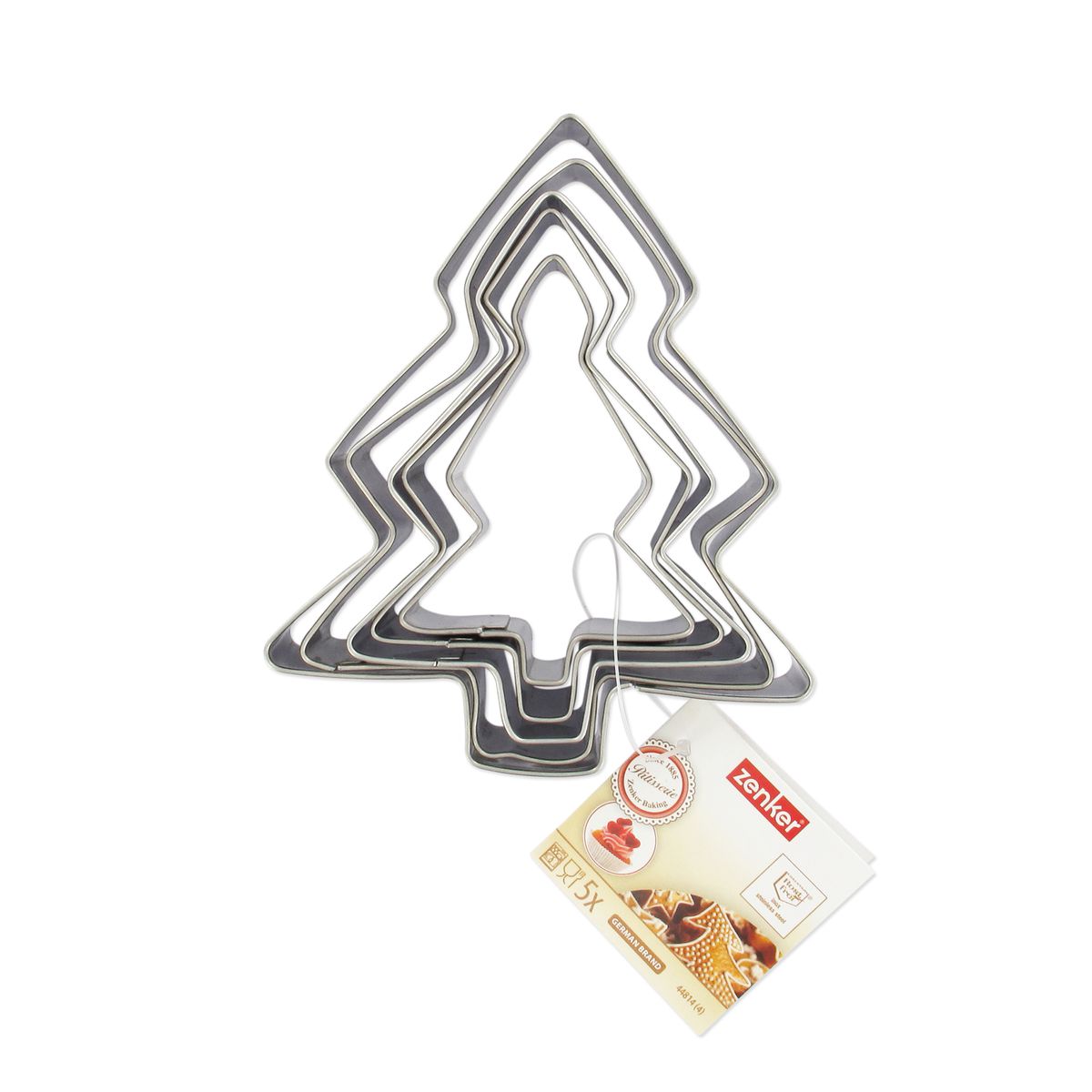 Lot de 5 emporte-pièces de Noël en forme de sapin Zenker Emporte-pièces Zenker - Mathon - 5