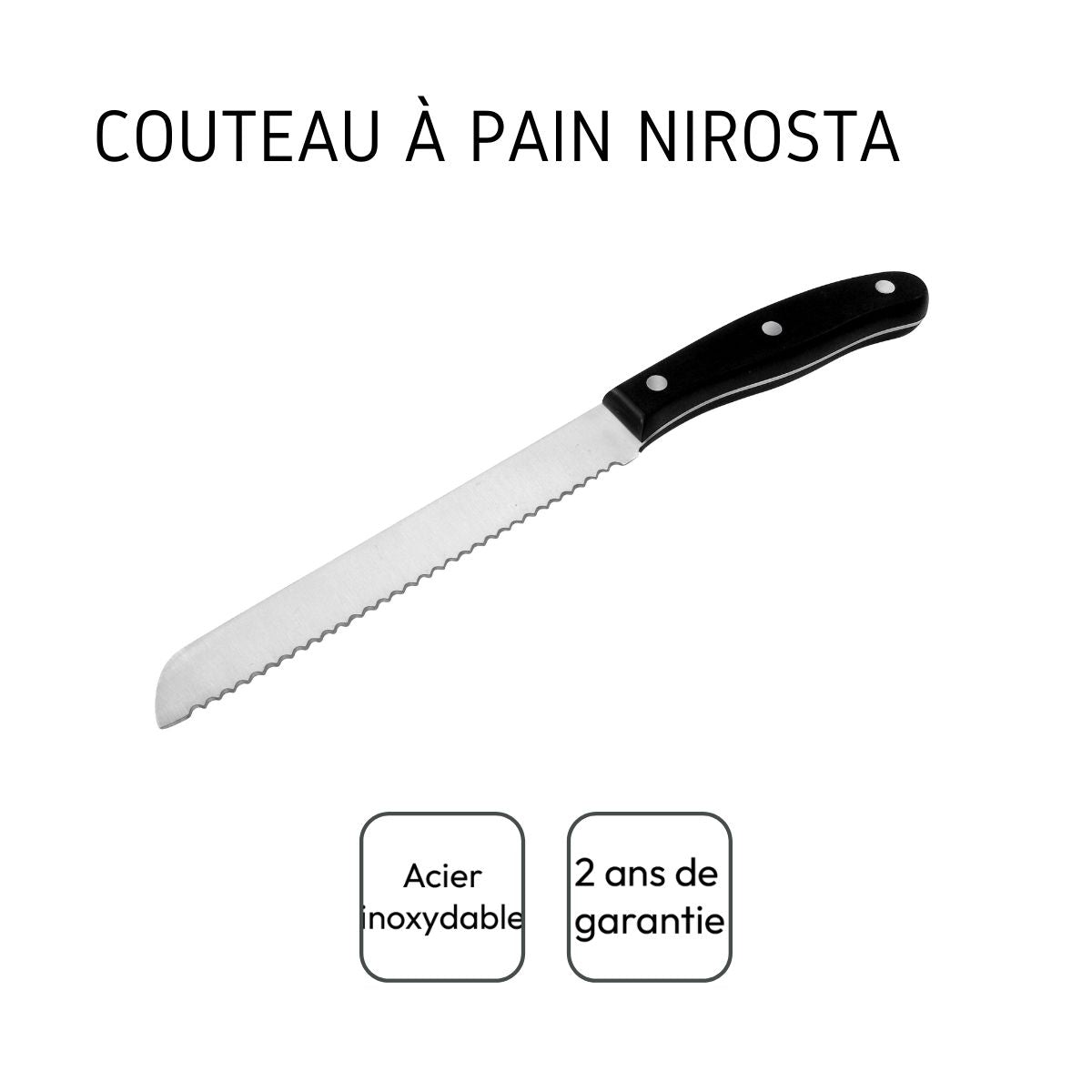 Ensemble de 2 Couteaux à pain 31 cm  Fit Nirosta - Mathon - 4