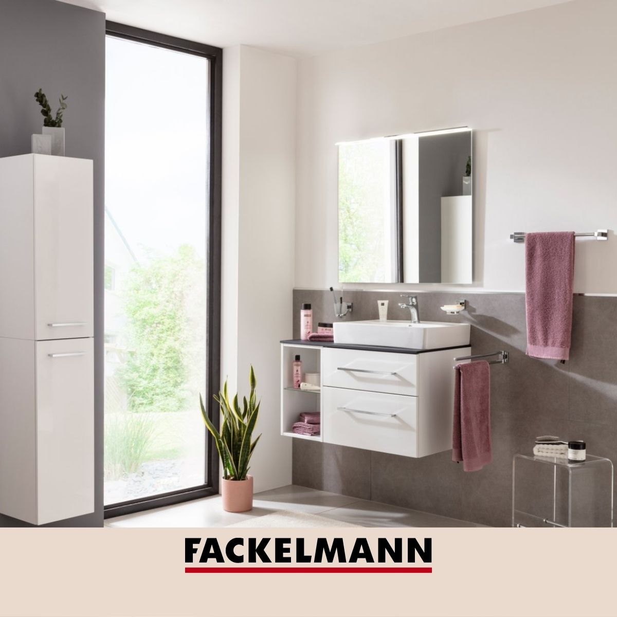 Porte serviette double gris chrome  Mare Fackelmann - Mathon - 2