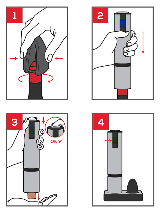 Tire-bouchon électrique rechargeable Elis Touch inox lithium ion Peugeot - Mathon - 5