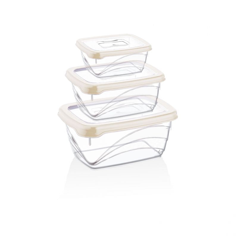 Ensemble de boite de conservation 3 pièces Herzberg HGL771-IVO Herzberg - Mathon - 1