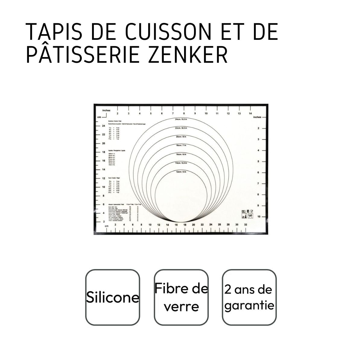 Tapis de cuisson en silicone 40 x 30 cm Zenker Smart Pastry Zenker - Mathon - 4