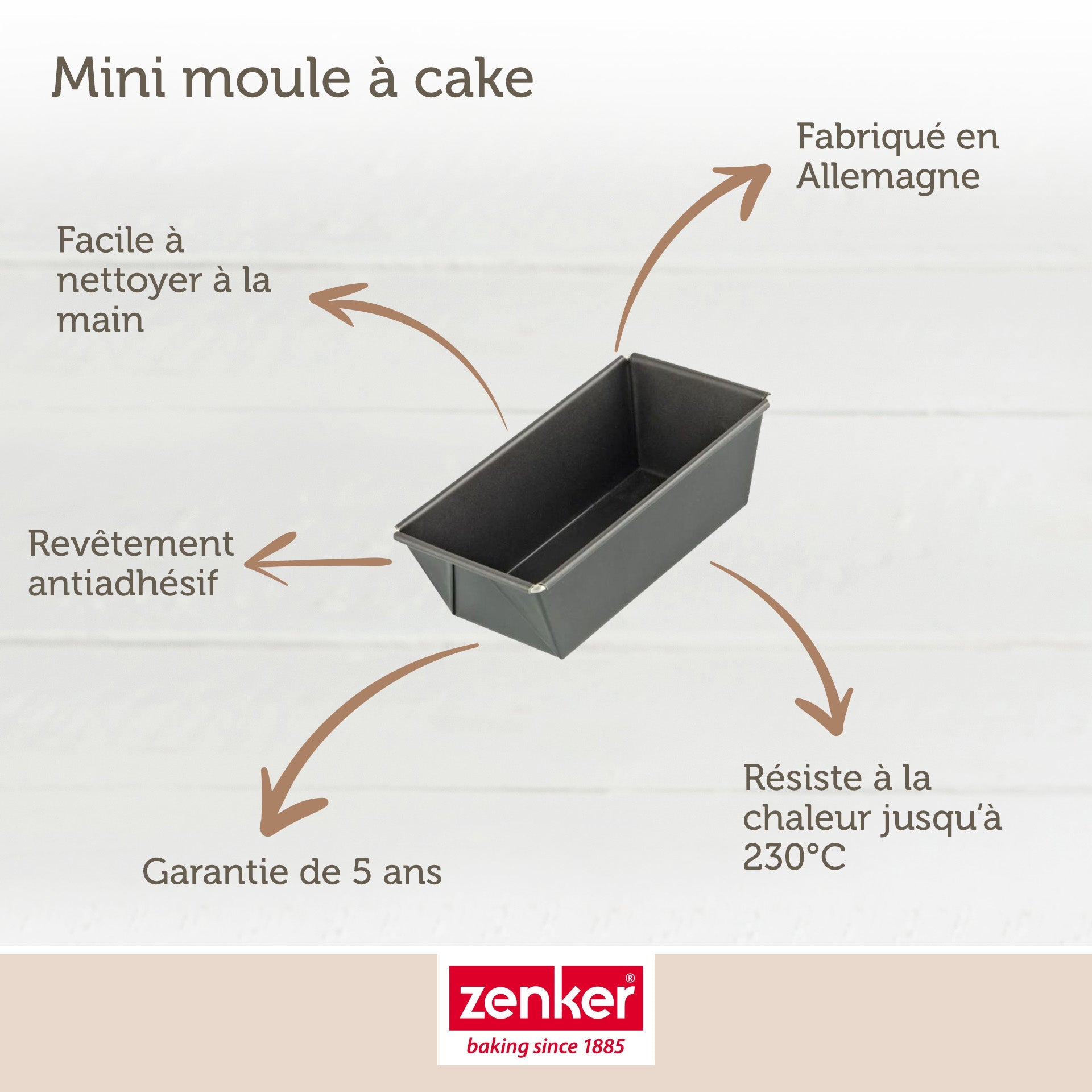 Ensemble de 2 moules à cakes 20 cm et 16 cm Zenker Special Mini Zenker - Mathon - 3