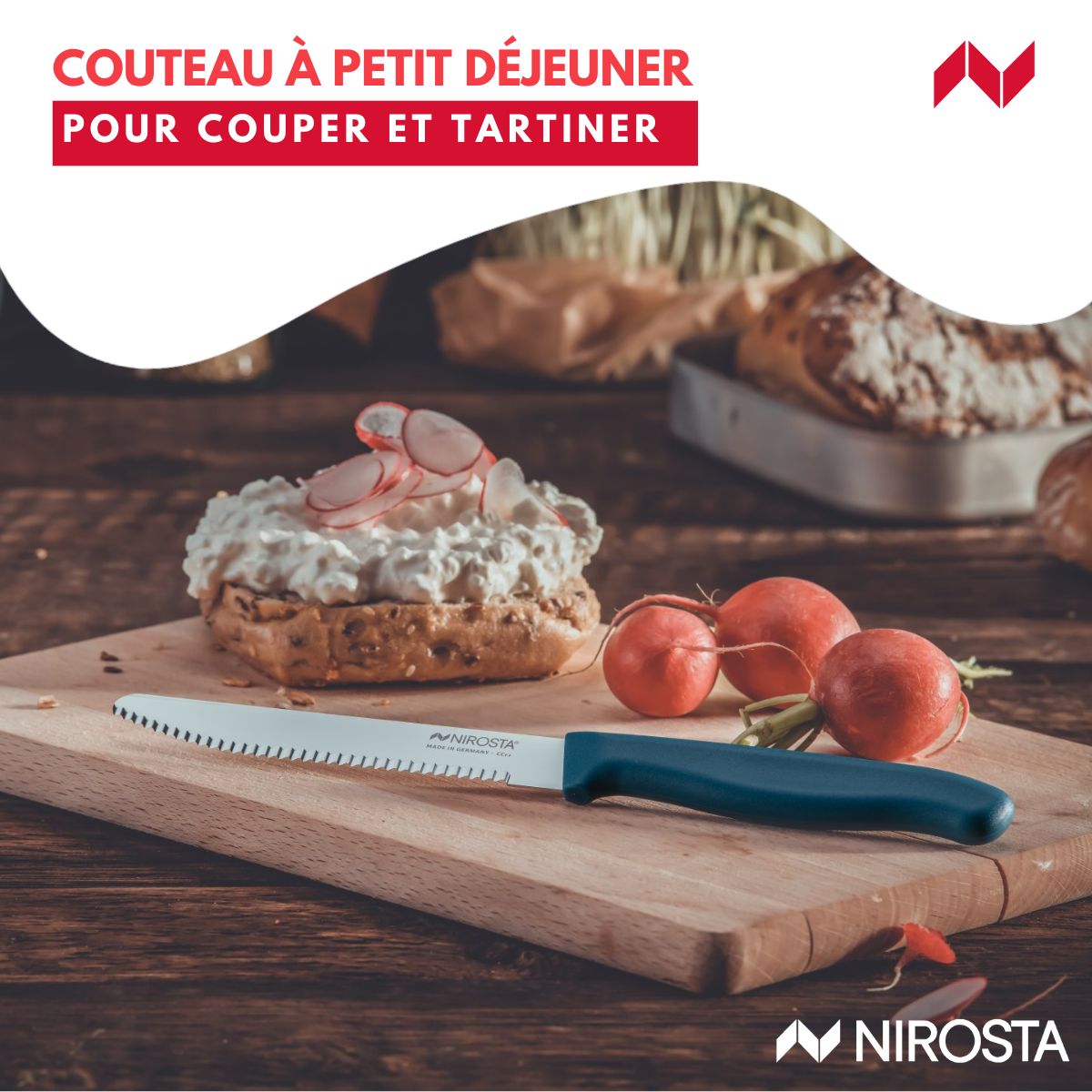 Couteau petit-déjeuner 22,5 cm  Elemental Nirosta - Mathon - 4