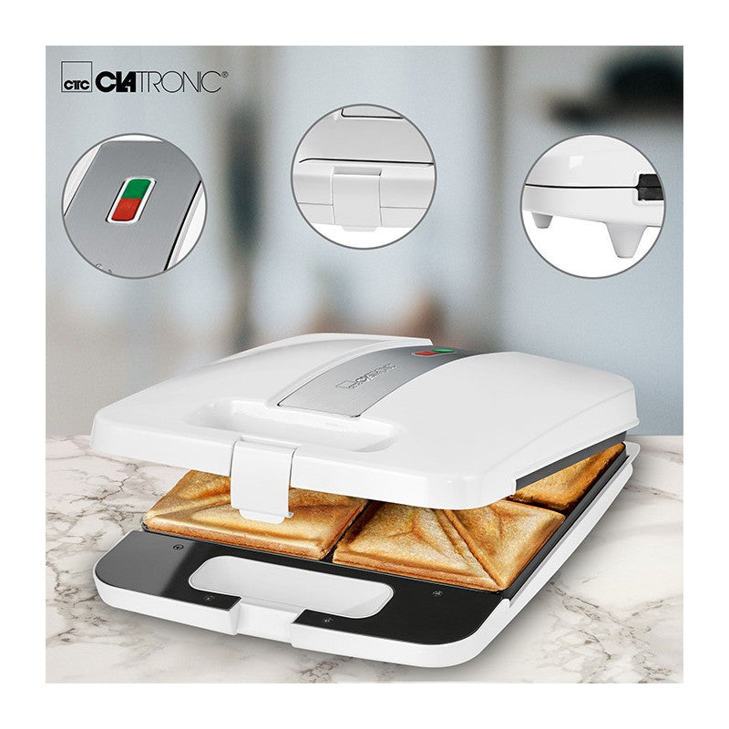 Appareil à croque Monsieur XXL Clatronic ST 3629 Blanc Clatronic - Mathon - 6