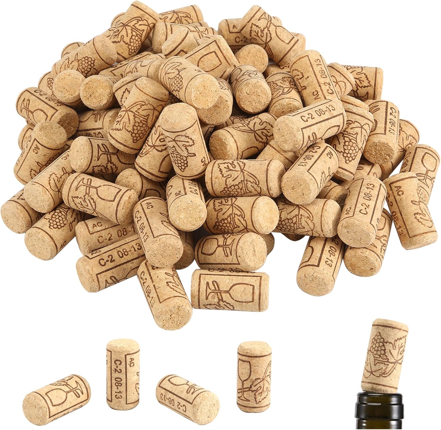 Bouchons de vin naturels réutilisables – lot de 100 Vendos85 - Mathon
