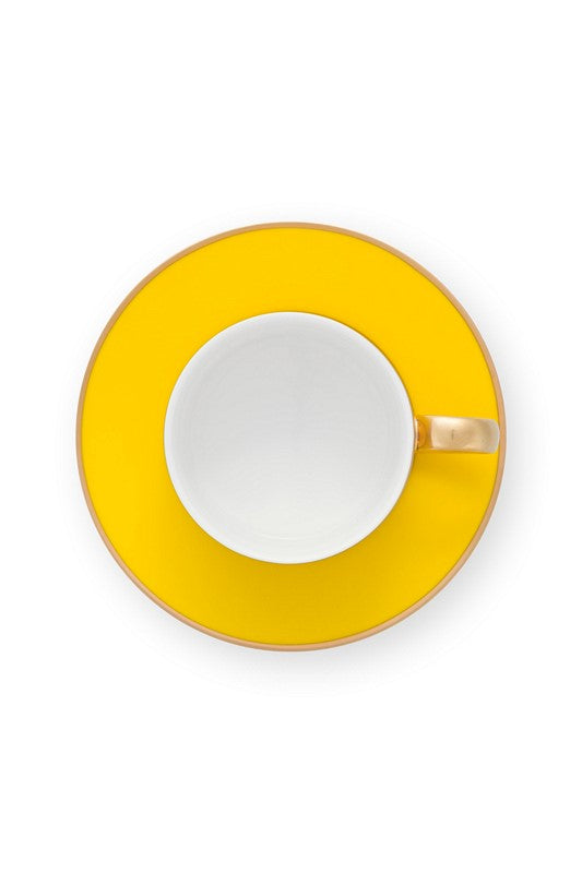 Paire tasse à thé (1 tasse + 1 sous-tasse)Pip Chique Or-Jaune - 220ml Pip Studio - Mathon - 2