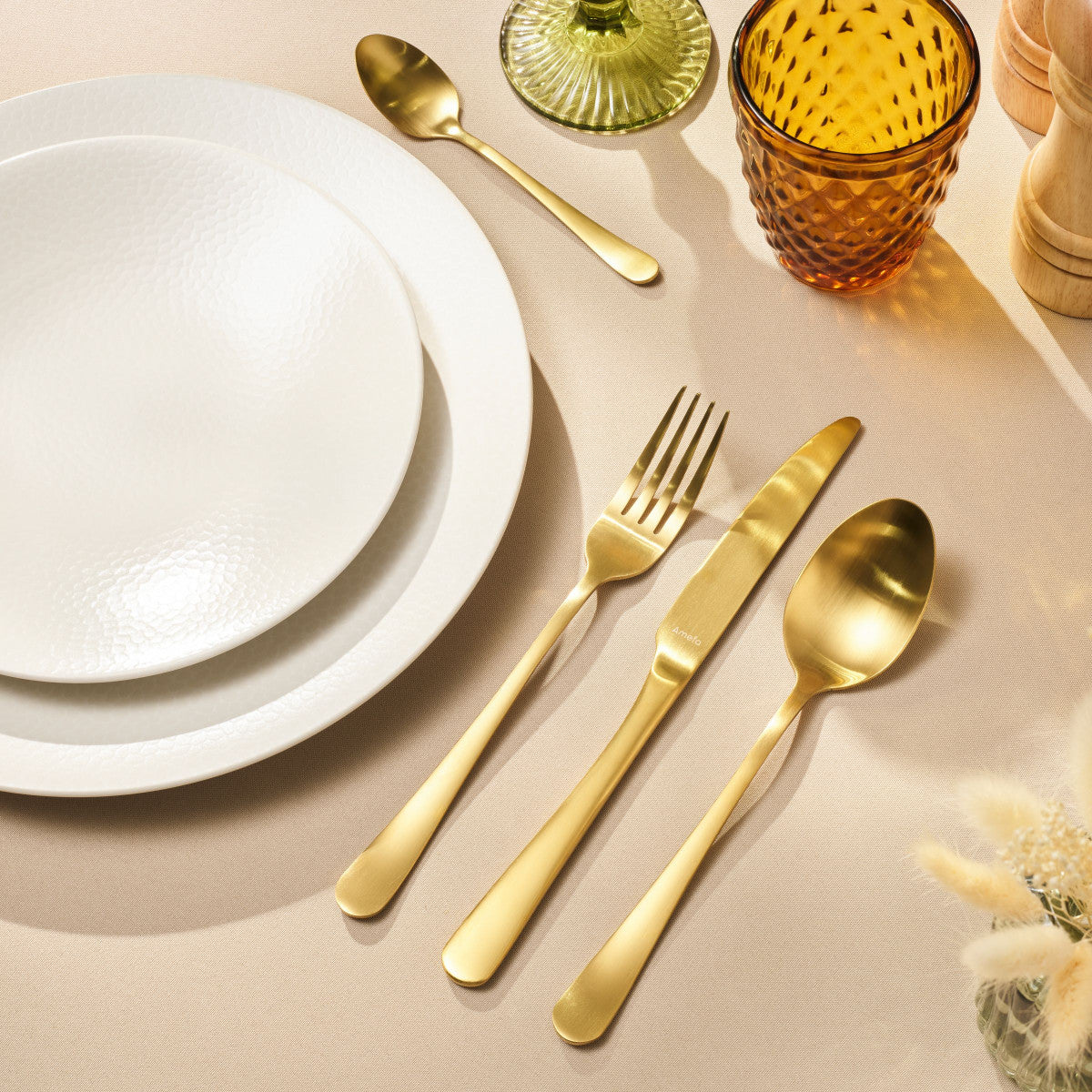 Austin - Ménagère 24 pièces Doré mat Amefa - Mathon - 5