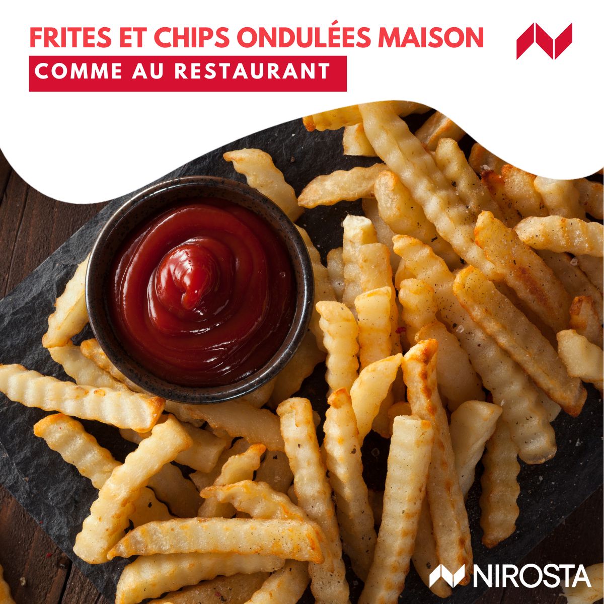 Couteau à lame ondulée pour frites, légumes et fruits Nirosta - Mathon - 4