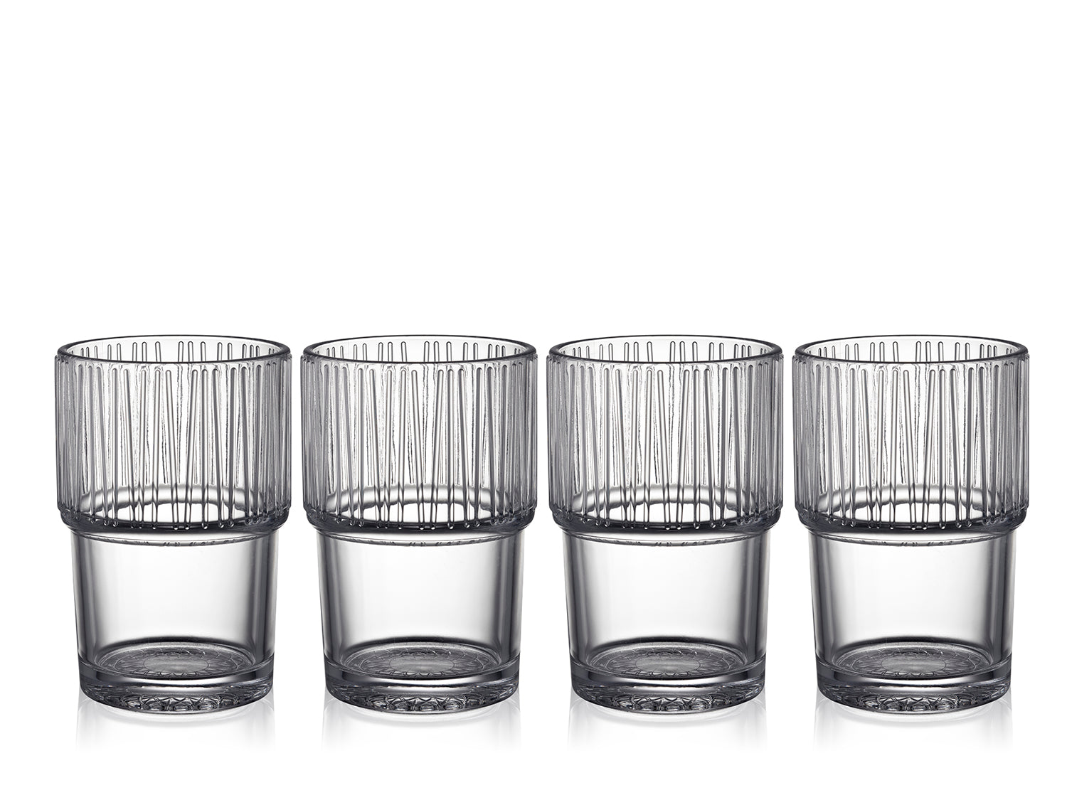 Set de 4 verres à café KUSINTHA en verre coloré Transparent Bitz - Mathon - 1