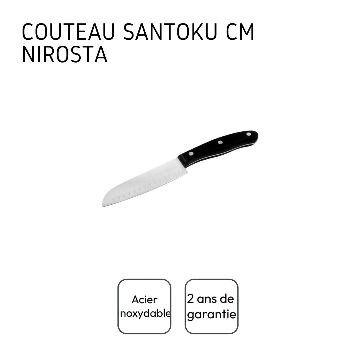 Ensemble de 2 Couteaux Santoku 26 cm  Fit Nirosta - Mathon - 4