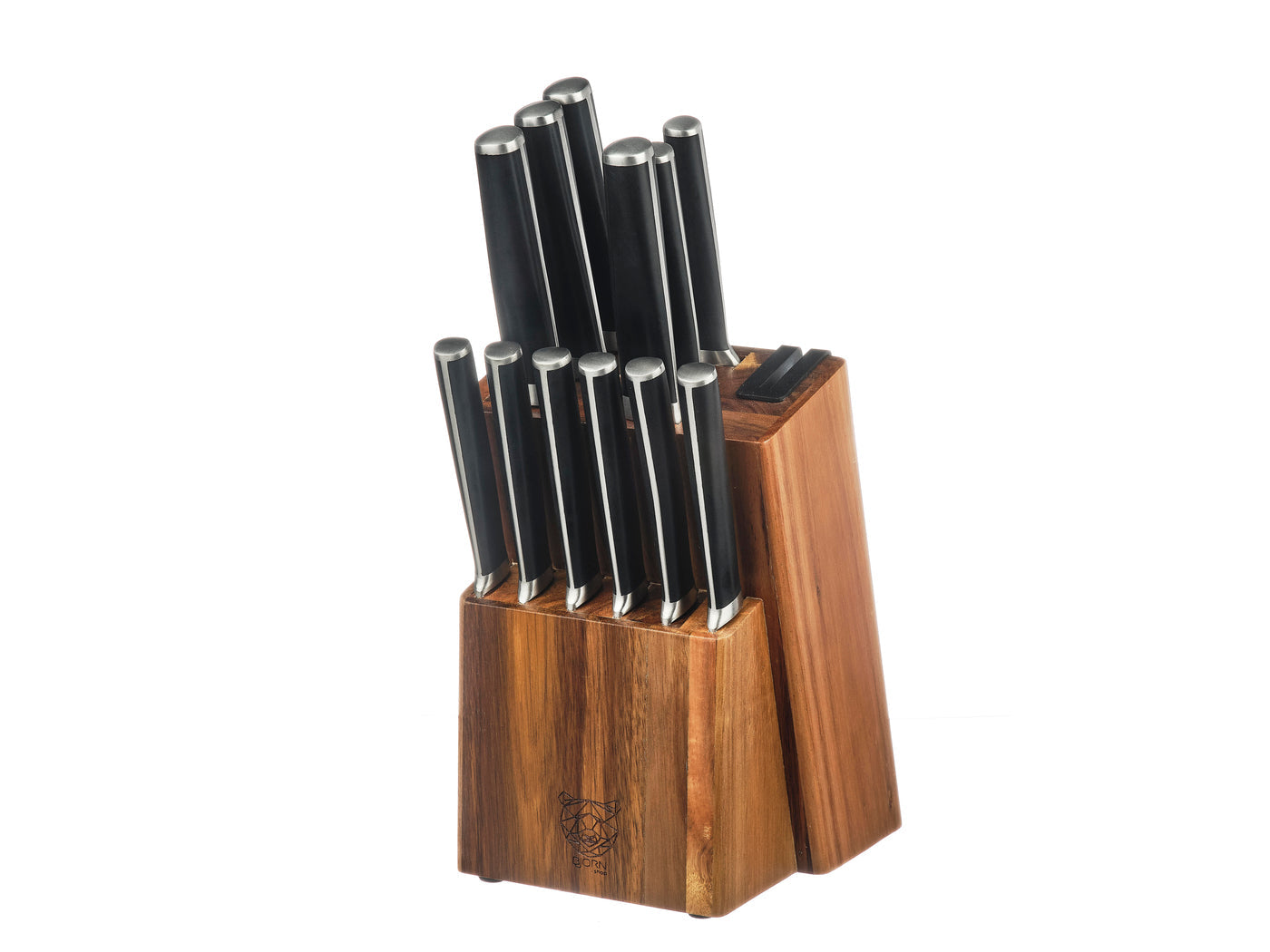 Lot de 14 couteaux de cuisine en inox noir D Björn - Mathon - 1