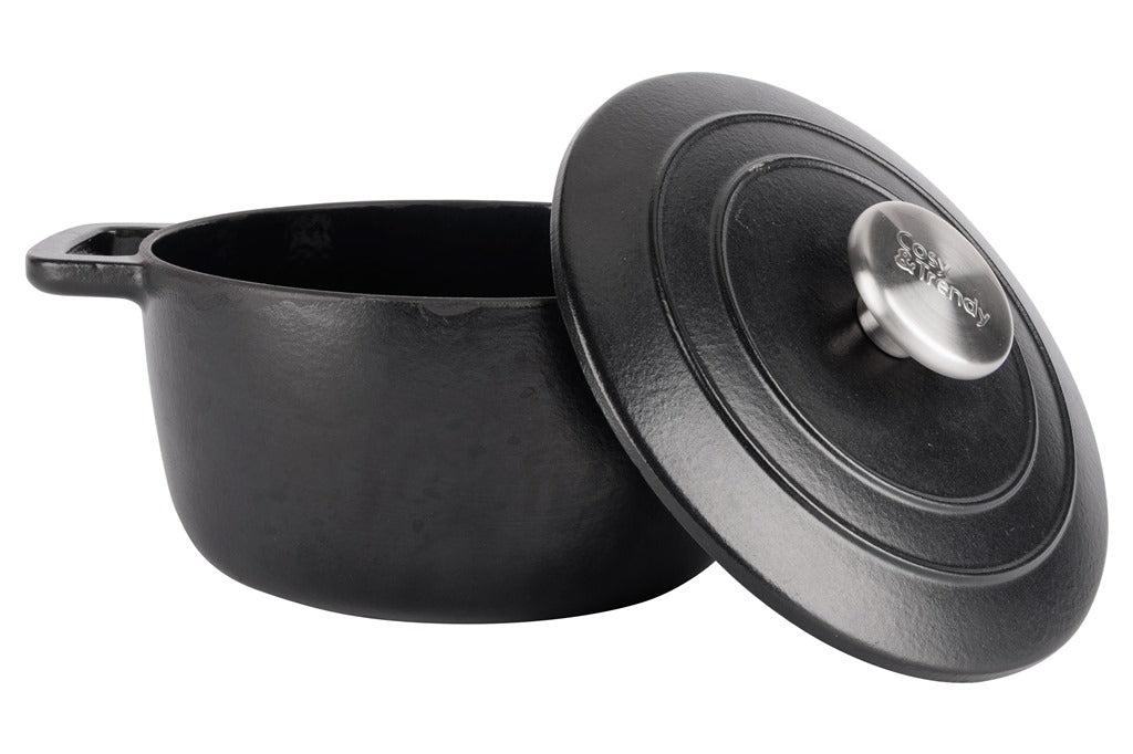 Cocotte en Fonte émaillée, FONTESTIC, Noir, D20 cm Cosy & Trendy - Mathon - 2