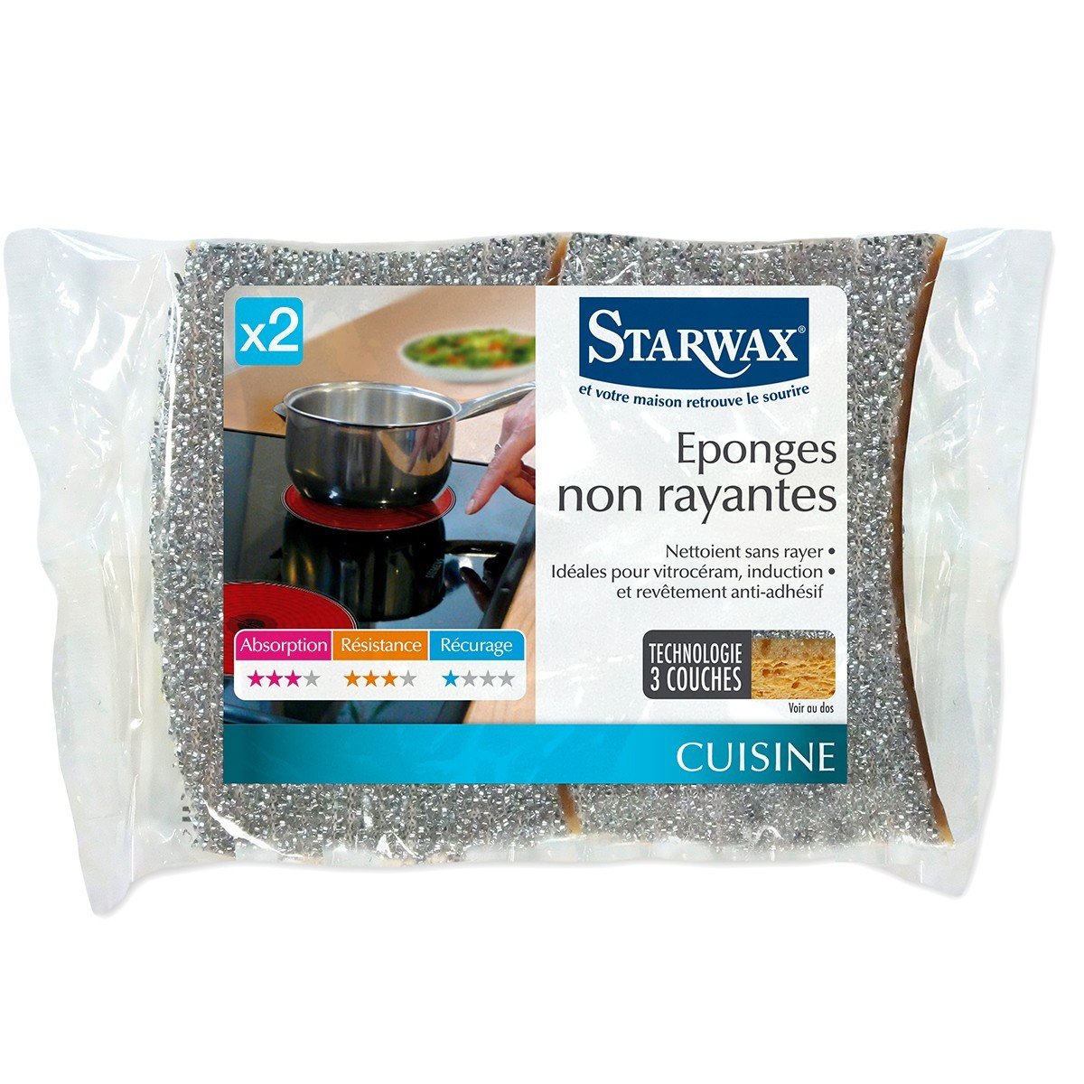 Eponges non rayantes lot de 2 Astuceo - Mathon