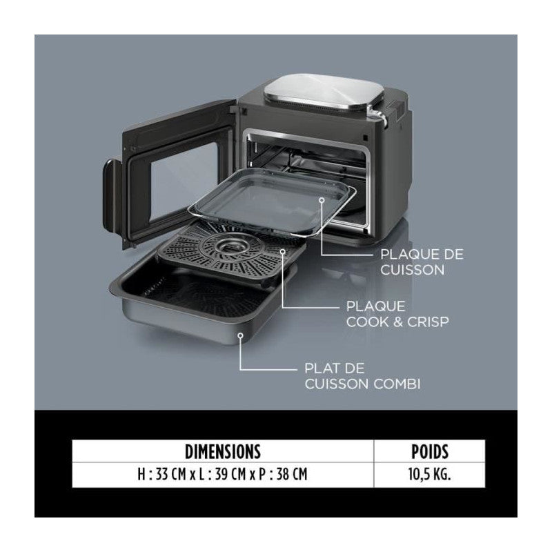 Combi Multicuiseur, Four Et Friteuse Sans Huile - Ninja - Sfp700eu - 12-en-1 - 1780 W - Gris Ninja - Mathon - 5