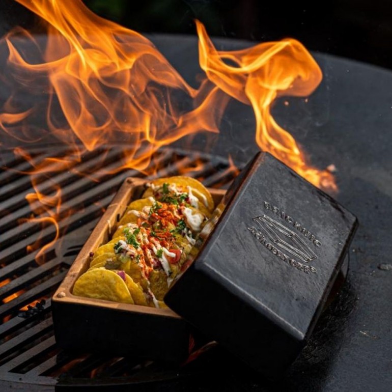 Bricknic Plat à barbecue et four en forme de brique en terre cuite couleur noire Römertopf - Mathon - 6