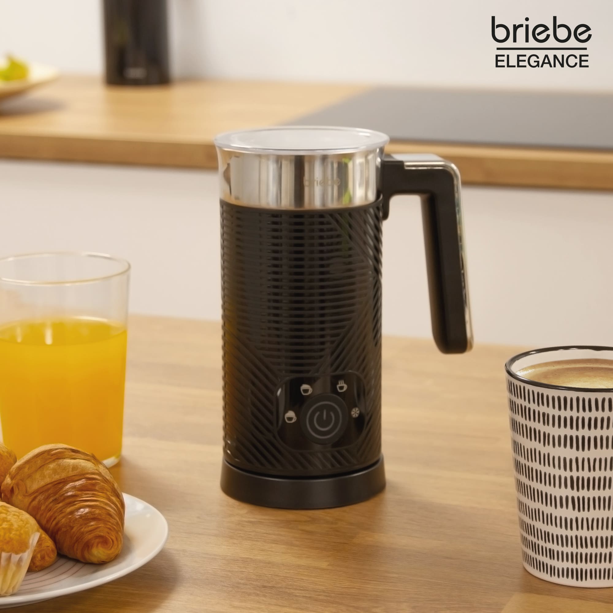 Elegance Ensemble Grille Pain, Bouilloire 1,7L Cafetière Filtre, Mousseur à Lait, Noir SKT1185BLK - Mathon - 3