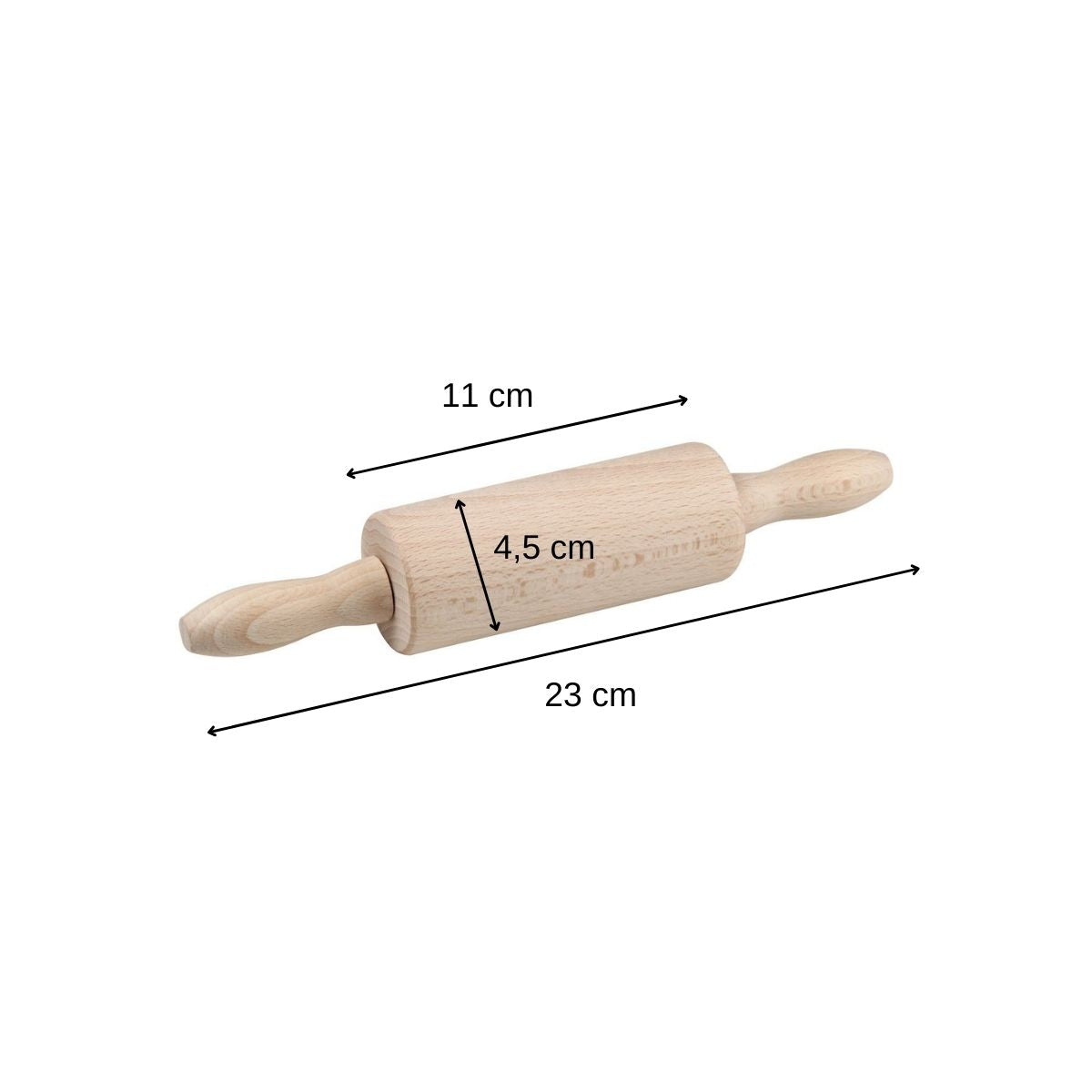 Mini rouleau à pâtisserie en bois 23 cm Zenker Zenker - Mathon - 3