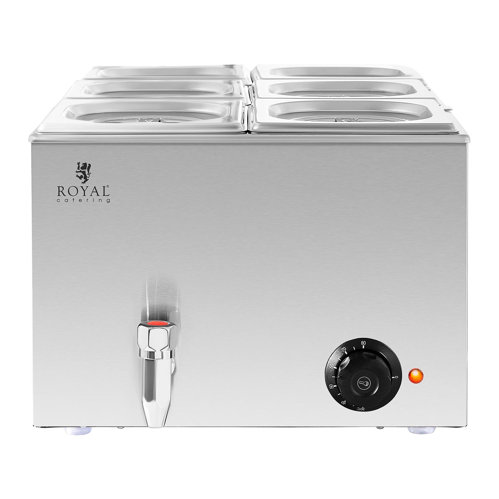 Bain-marie - 600 watts - 6 x GN 1/6 - robinet de vidange 14_0004221 - Mathon - 5