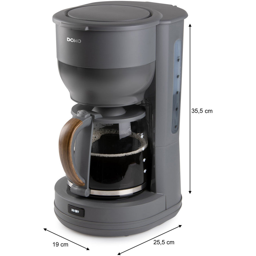 Cafetiere Filtre - Domo - Do754k - 1,25 L - 10 Tasses - Gris / Bois Domo - Mathon - 3